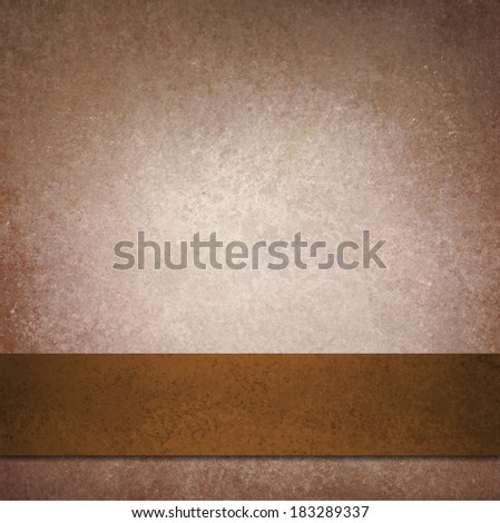 abstract brown background with elegant dark brown leather ribbon or stripe illustration design, beige background template with dark brown border, web graphic art page