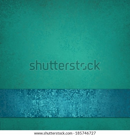 teal green background, blue stripe border, elegant vintage style background, blue ribbon or stripe with blank copy space for text, fancy blue green web layout