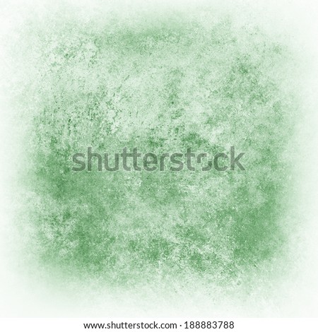 abstract white background, green distressed old vintage grunge background texture, faded white edged border,