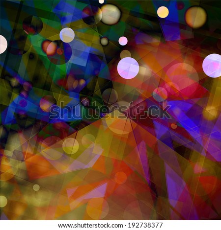 abstract geometric background design shape pattern, futuristic background, angled triangle and circle abstract shape modern art, technology website design, layered texture, bokeh bubbles on black