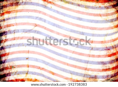 red white and blue background, vintage patriotic July 4th background colors with shabby distressed texture and grunge coloring, wavy blue red and white striped pattern waves, waving flag concept