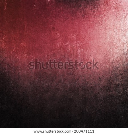 grungy black background with red design, dark black grunge bottom border with light red corner spotlight or sunlight design, old distressed shabby background layout
