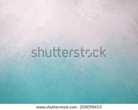 blue white background, bright sky blue bottom border and cloudy white top border layout, blended blue and white paint with old smeared and detailed texture, aged distressed vintage backdrop