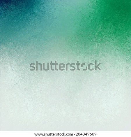 green blue white background layout, blended cool blue and green paint into white paint with old pitted detailed texture, aged distressed vintage texture paper or stationary