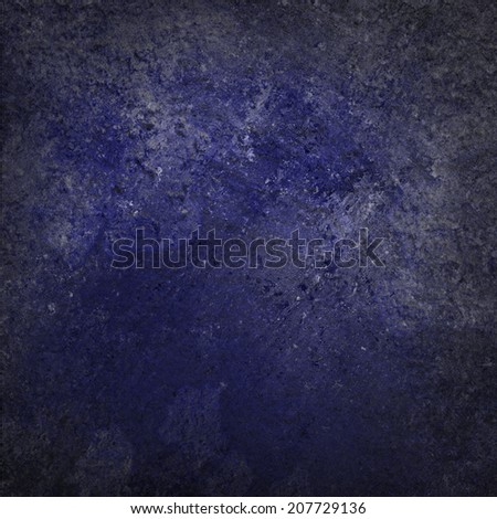 dark elegant blue black background layout design with rough distressed vintage texture and black grunge border with stains