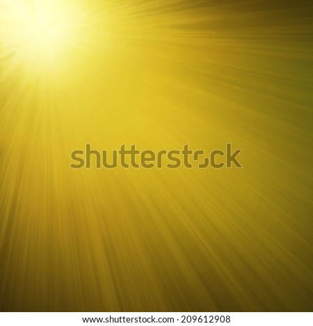 bright sunshine streaks or rays radiating from light to dark coloring