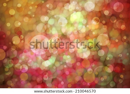 Beautiful red bokeh background with shimmering colors of yellow pink red green gold and white lights. Festive Christmas background. Fantasy night or magical glitter background sparkles