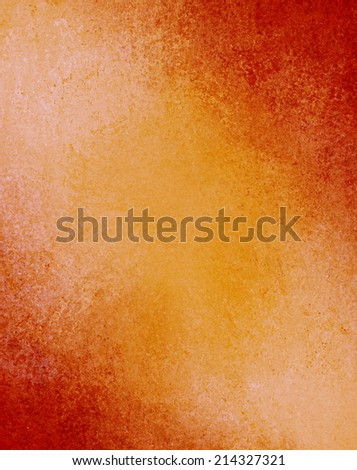 abstract hot orange background with peach center and messy darker burnt red orange corner design border of sponged grunge texture