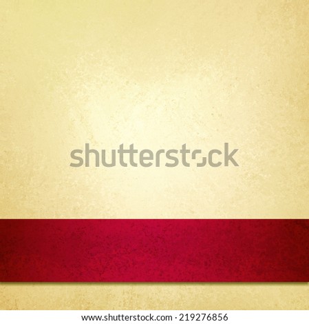 abstract pale gold background and red ribbon stripe, beautiful Christmas background, anniversary, valentines day, or fancy elegant pale yellow background paper, vintage background texture, luxurious