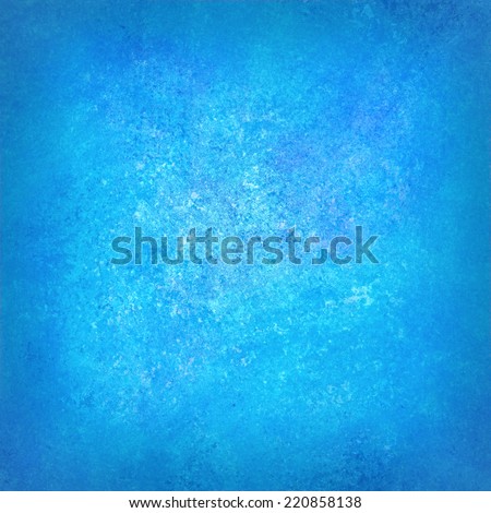 bright blue background with vignette border and sponge texture design