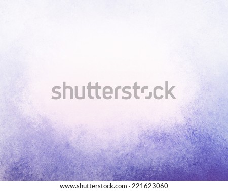 abstract faded purple background, gradient white into purple blue color, foggy top border and darker purple blue grunge texture bottom border