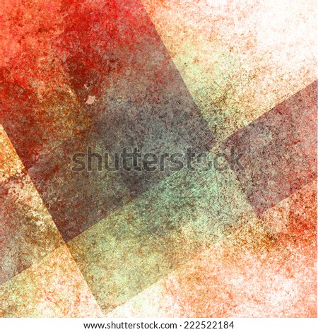 abstract orange green white and brown background striped or checkered pattern with blocks in diagonal lines with vintage texture