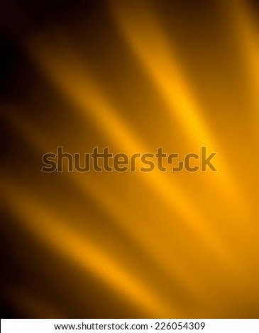 abstract black gold background design, bright yellow streaks of light on dark black color