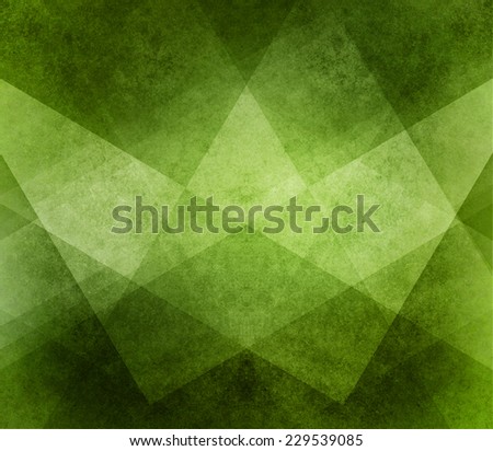 abstract green background white striped pattern and blocks in diagonal lines with vintage green and black sponge texture