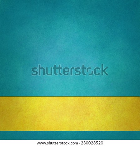 teal blue background with gold footer stripe on bottom border, old blue paper vintage background texture
