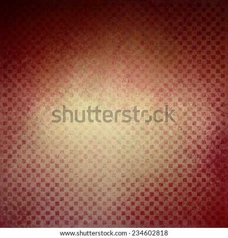 red gold background checkered design with black top border shadow, abstract background, block squares in fine detailed pattern layer, faded vintage texture background