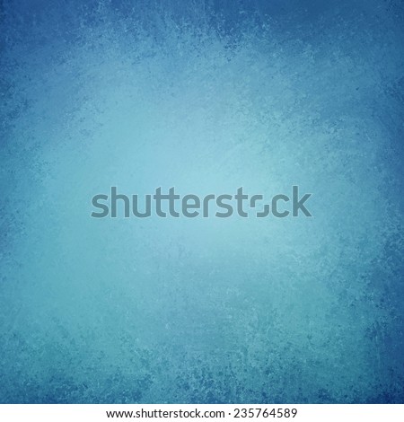abstract blue background, distressed old vintage style background design, elegant cool blue center color with dark sponged texture border