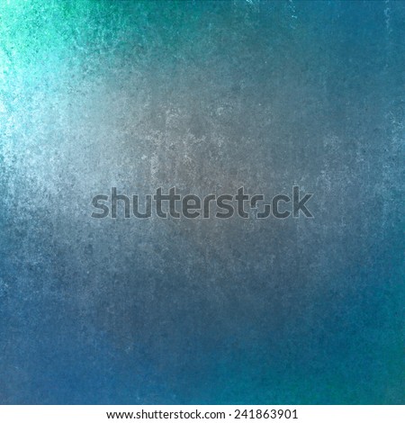 abstract green blue background design, border has dark cool color edges of rough distressed vintage grunge texture, pale soft opaque white gray center background