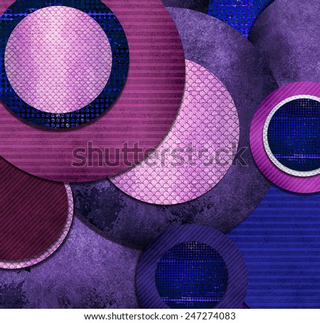 fun abstract circle designs in pink and purple layers, cool texture and artsy composition for speech bubbles or text boxes