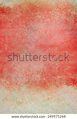 red and white background, beige vintage color stained cement wall distressed texture