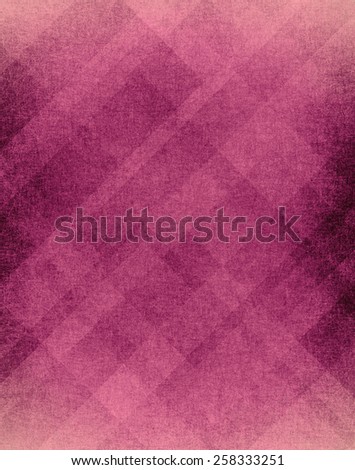 old vintage pink plaid background with random stripes lines triangles rectangles and diamond shapes in diagonal pattern with distressed weathered texture and faded white border design