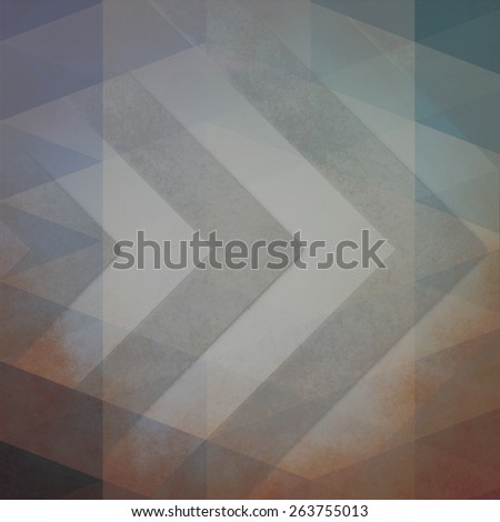 faded vintage background in dull gray blue purple orange and brown colors with chevron stripes and faint double exposure low poly triangle shape overlay