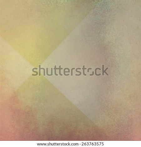 soft faded vintage background with abstract gold diamond squares design element on side and messy stained grunge texture design, with orange texture on bottom border