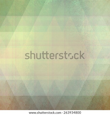 double exposure background illustration of low poly triangle shapes with striped pattern overlay in cool color shades of green and blues, has faint grunge texture design