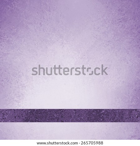 pastel purple background with dark purple ribbon footer with room for typography or text, has vintage grunge background texture