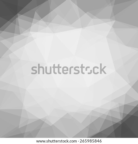 abstract white gray black low poly background with black border triangle shapes design element. rumpled paper. double exposure layers effect