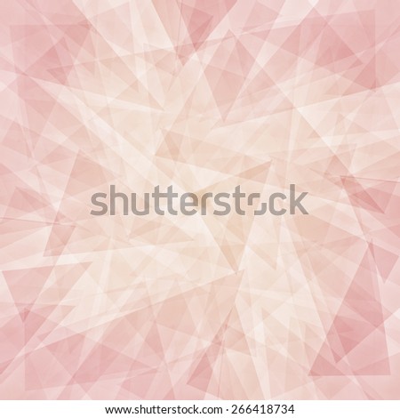 abstract pink beige background, white triangle pattern and blocks in diagonal lines with vintage texture