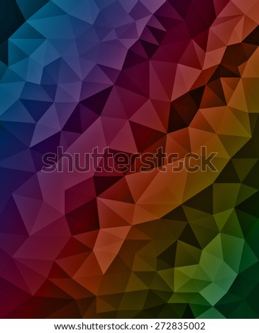 Low poly background. Triangle shapes in mosaic pattern of diamond facets, low poly triangular style background design texture.