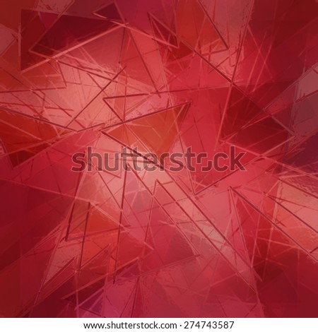 glass shards, abstract red background with glass texture