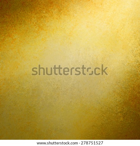 gold background spotlight design with brown corners and grunge textured borders, elegant luxurious gold color background design with copyspace for text title or image, rich luxury gold background