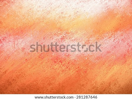 faded bright orange red background, vintage color and sponged distressed texture in soft blended brush strokes with white grunge center stripe and top border, bright light shining