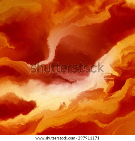 marbled orange red white and gold background pattern with wavy white streaks of wispy smoke illustration