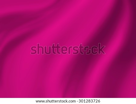 pink background abstract cloth illustration. Wavy folds of silk texture satin or velvet material. Elegant curves of luxury pink material.