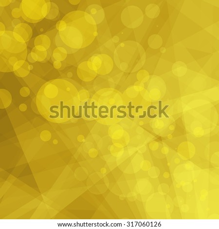 abstract geometric yellow background, bright shades of yellow gold, contemporary or modern art style background with floating bokeh lights over triangle shapes and stripes