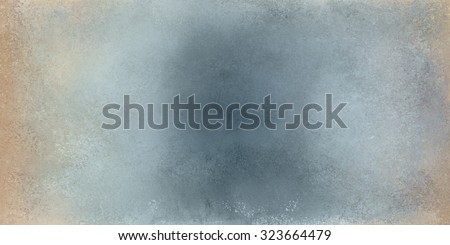 vintage blue gray background texture with brown border grunge