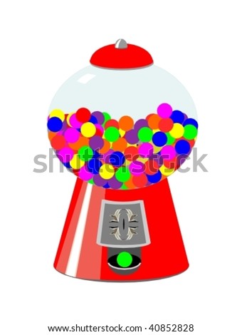 Gumball Machine Stock Vector Illustration 40852828 : Shutterstock