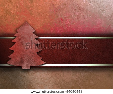 Christmas layout of Christmas tree and elegant stripe with room to add your own text