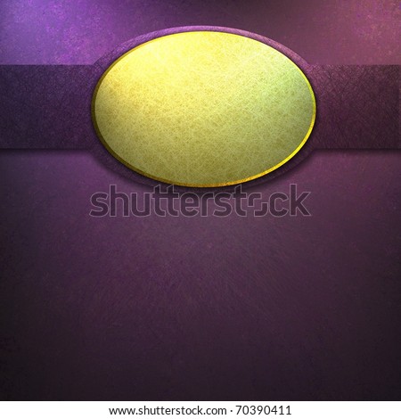 purple and gold background cover with grungy scratch texture, soft corner highlights, yellow oval design layout with gold trim, and copy space to add your own text, title, or image to the page