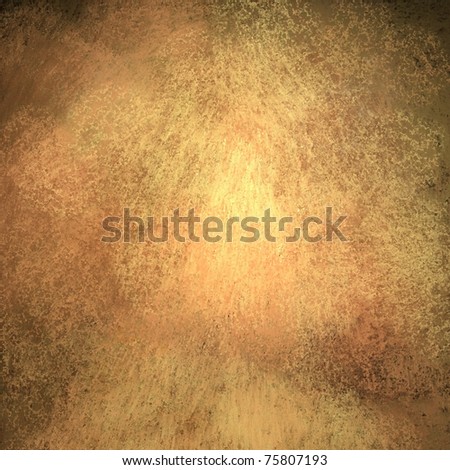 beautiful warm brown and gold background parchment or paper with peach and pink tones, streaky old grunge texture, highlights or middle spotlight, darkened corners and edges, and copy space