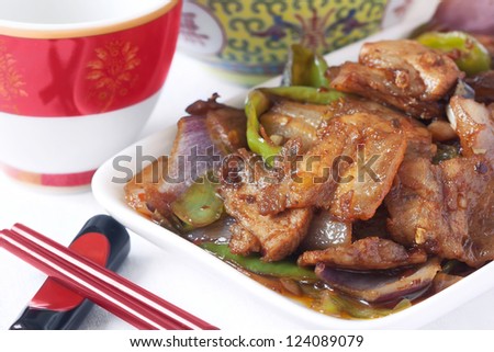 Chinese food specialty - twice-cooked pork