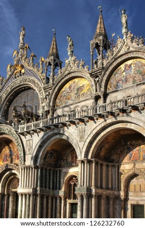 Patriarchal Cathedral Basilica of Saint Mark at the Piazza San Marco - Venice Italy (HDR version)