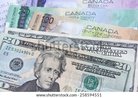 Canadian dollars vs. US dollars - Canadian dollars vs. US dollars, which are important for board trading (manual focus)