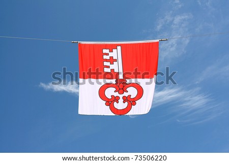 Swiss Canton Flag Series: Canton Oberwalden (Key of Saint Peter is based on the basic red-white color of Switzerland)