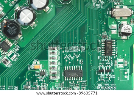 computer chip in macro shot