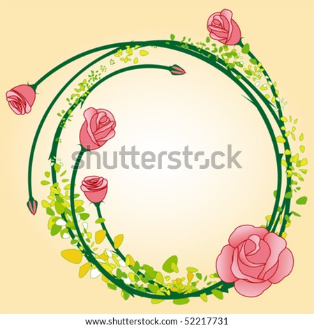 flower clip art rose. flower frame clipart.
