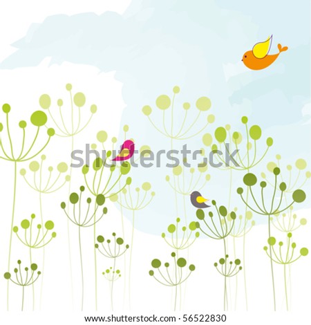 wallpaper springtime. stock vector : Springtime